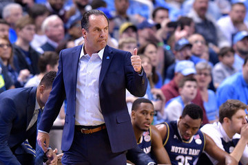 Mike Brey at the ACC Tournament in Feb 2017 (Source: Grant Halverson/Getty Images North America